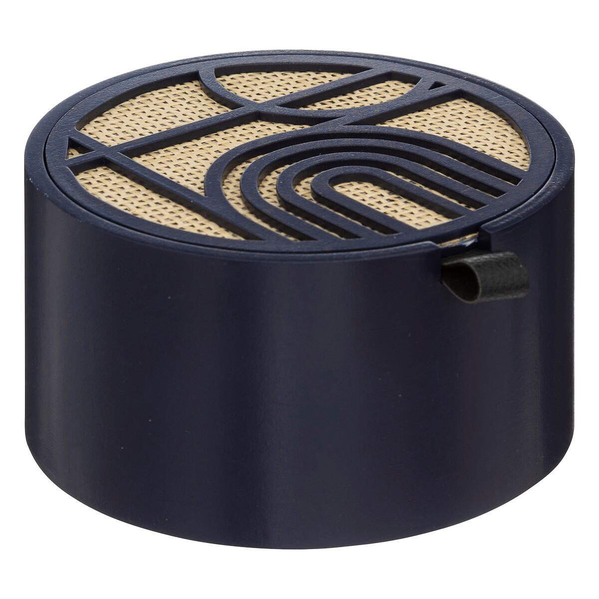 Caixa OLME azul escuro e bege em mdf 8,5x15cm