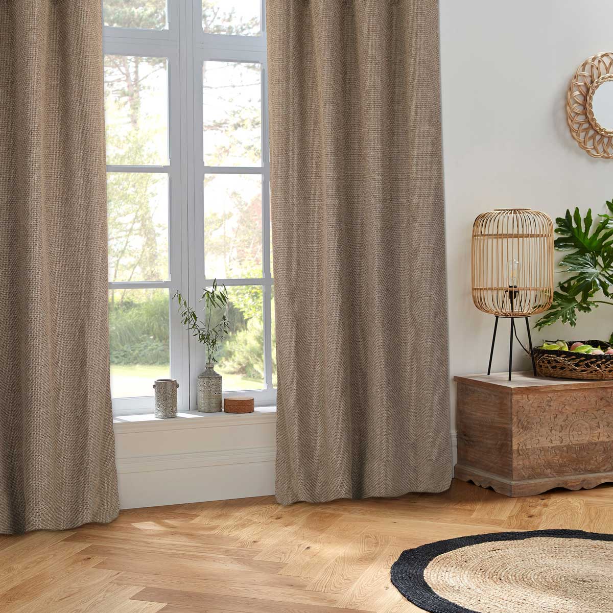 Cortina MAILLE WILD linho bege 140x260cm