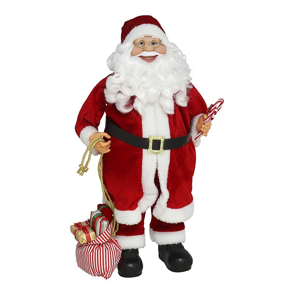 Pai Natal Fato Vermelho Com Presentes 60cm