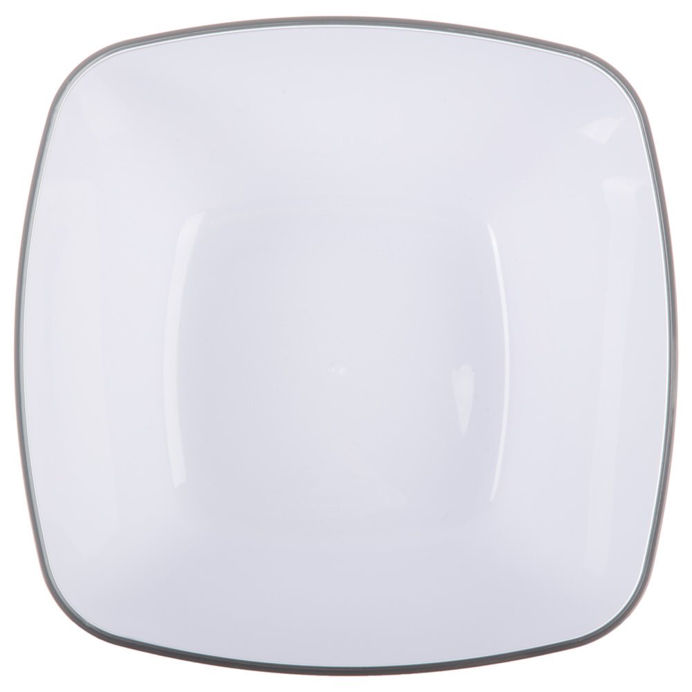 Saladeira quadrada cinza 25cm