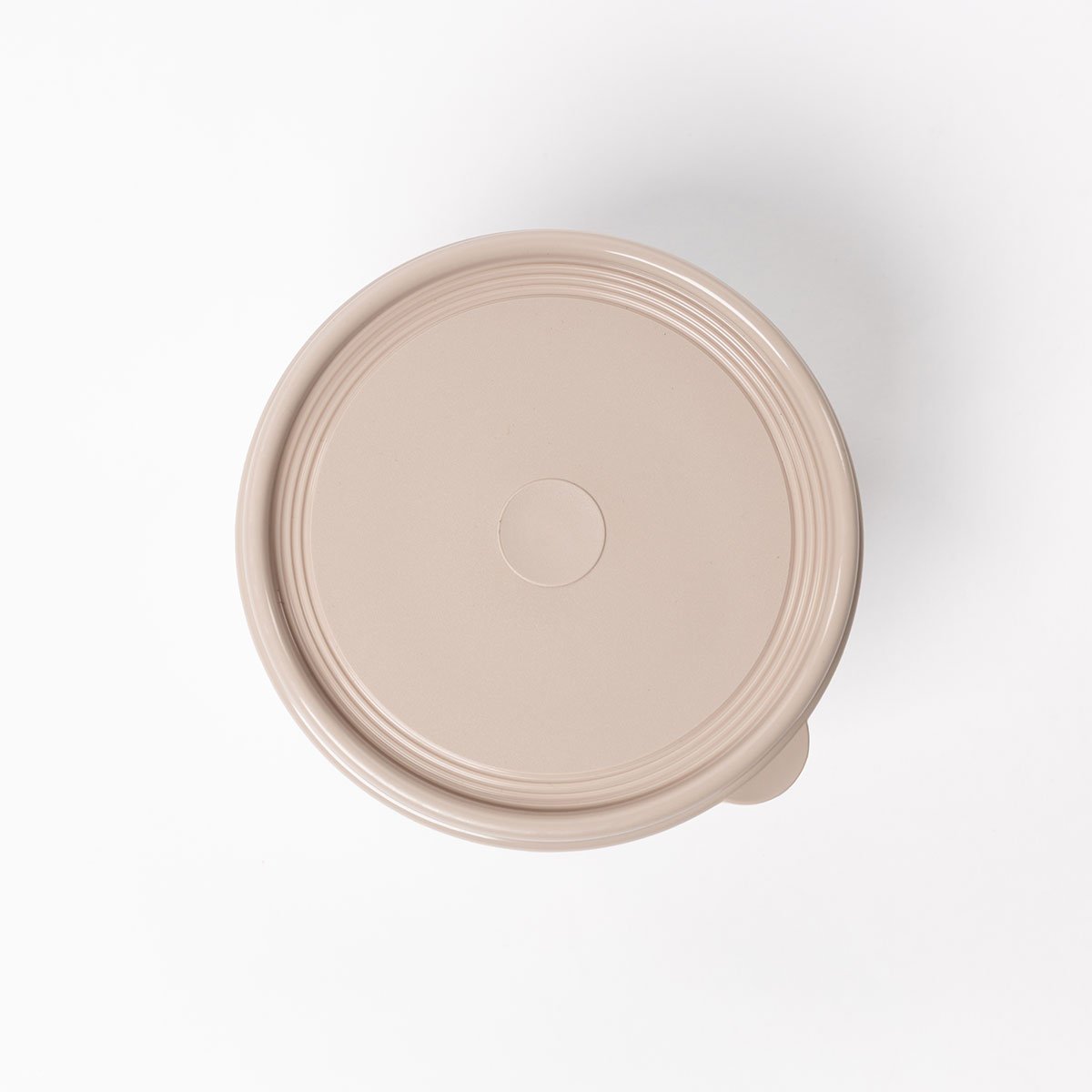 Caixa hermética redonda bege 1,4l
