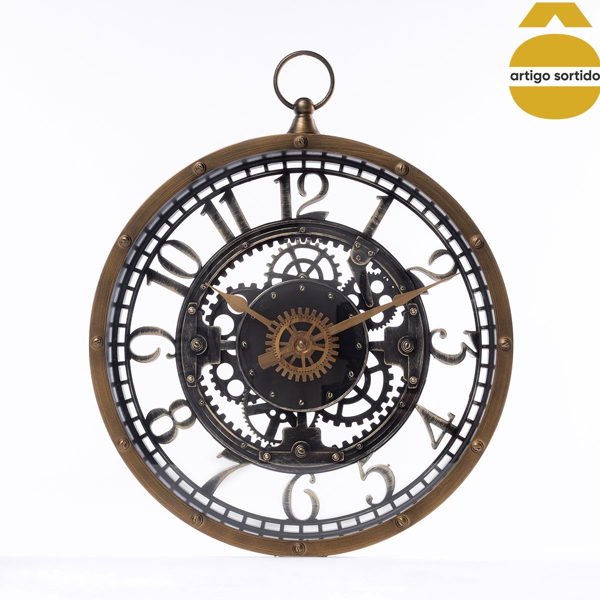 Relógio de parede meca 27cm,  Relógio de parede meca 27cm