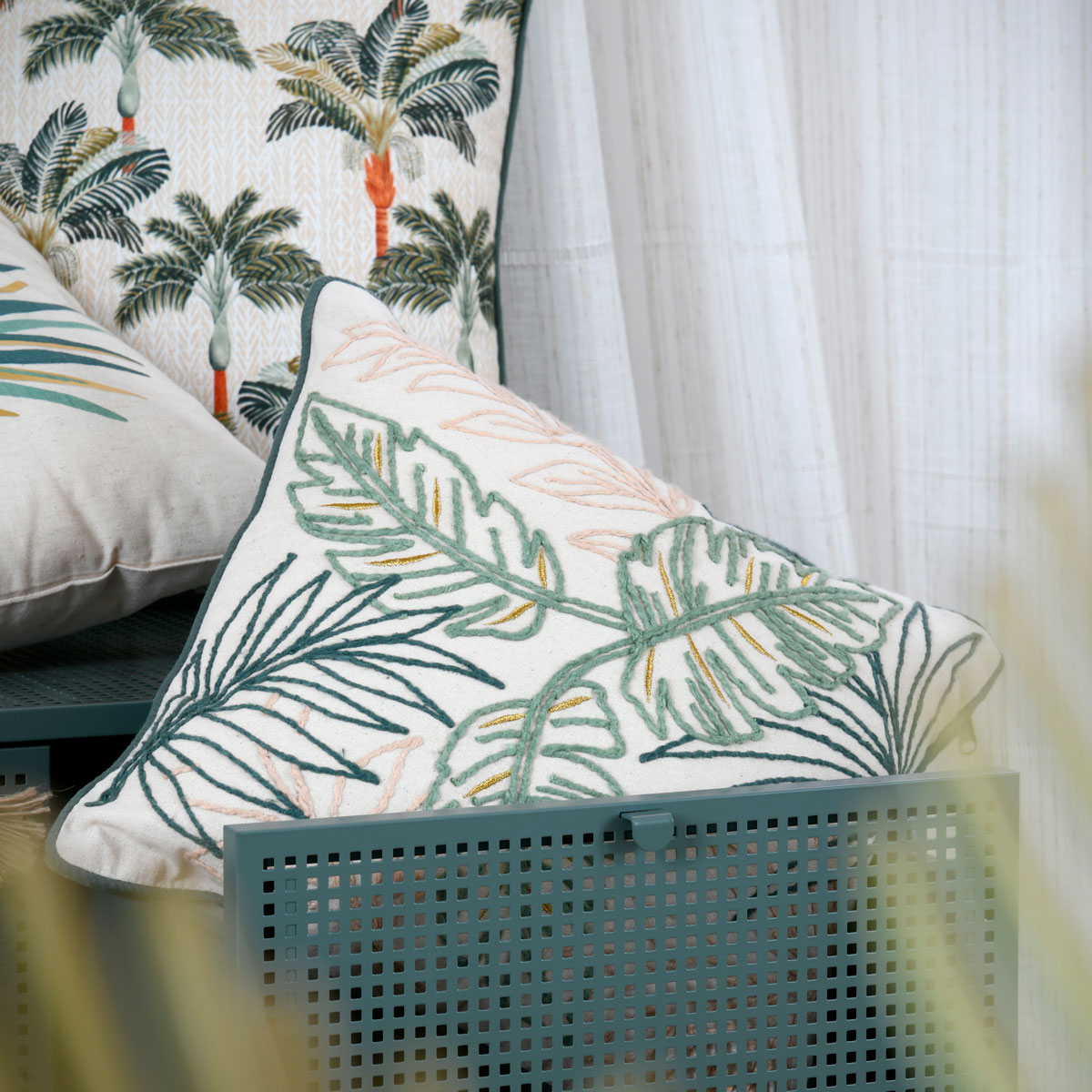 Almofada CASABLANCA verde claro 40x40cm