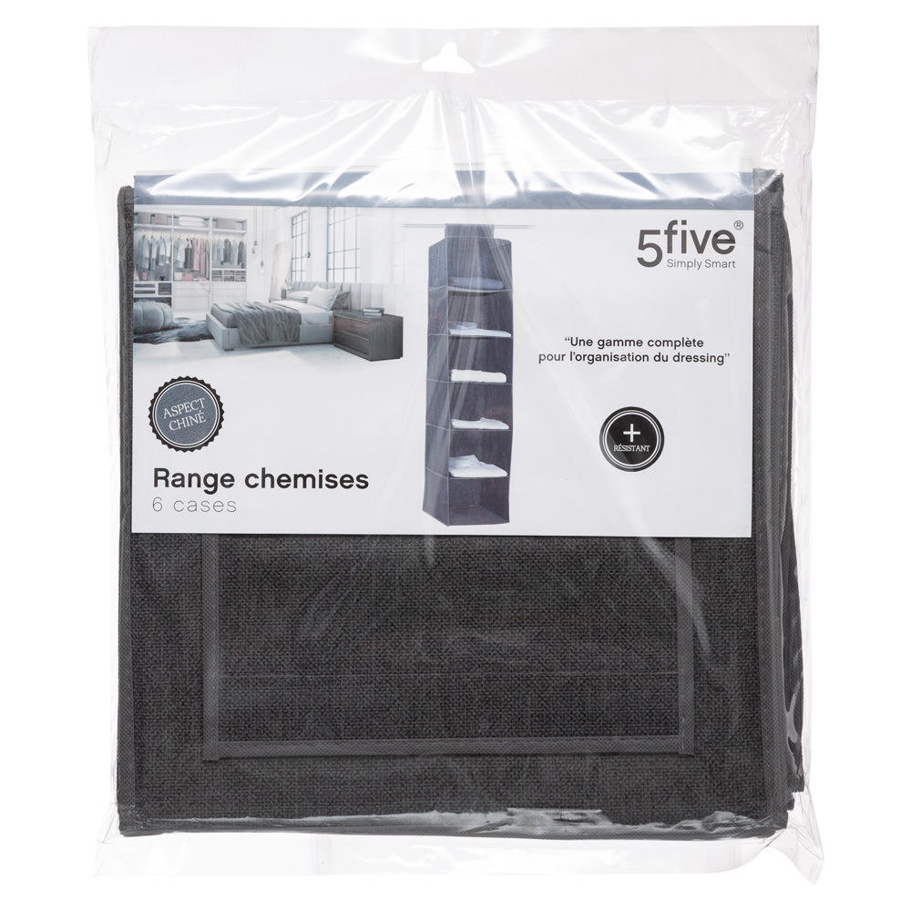 Bolsa de arrumação cinza com 6 divisórias