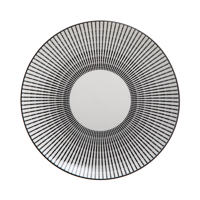 Prato de sobremesa 19cm LUNIS preto