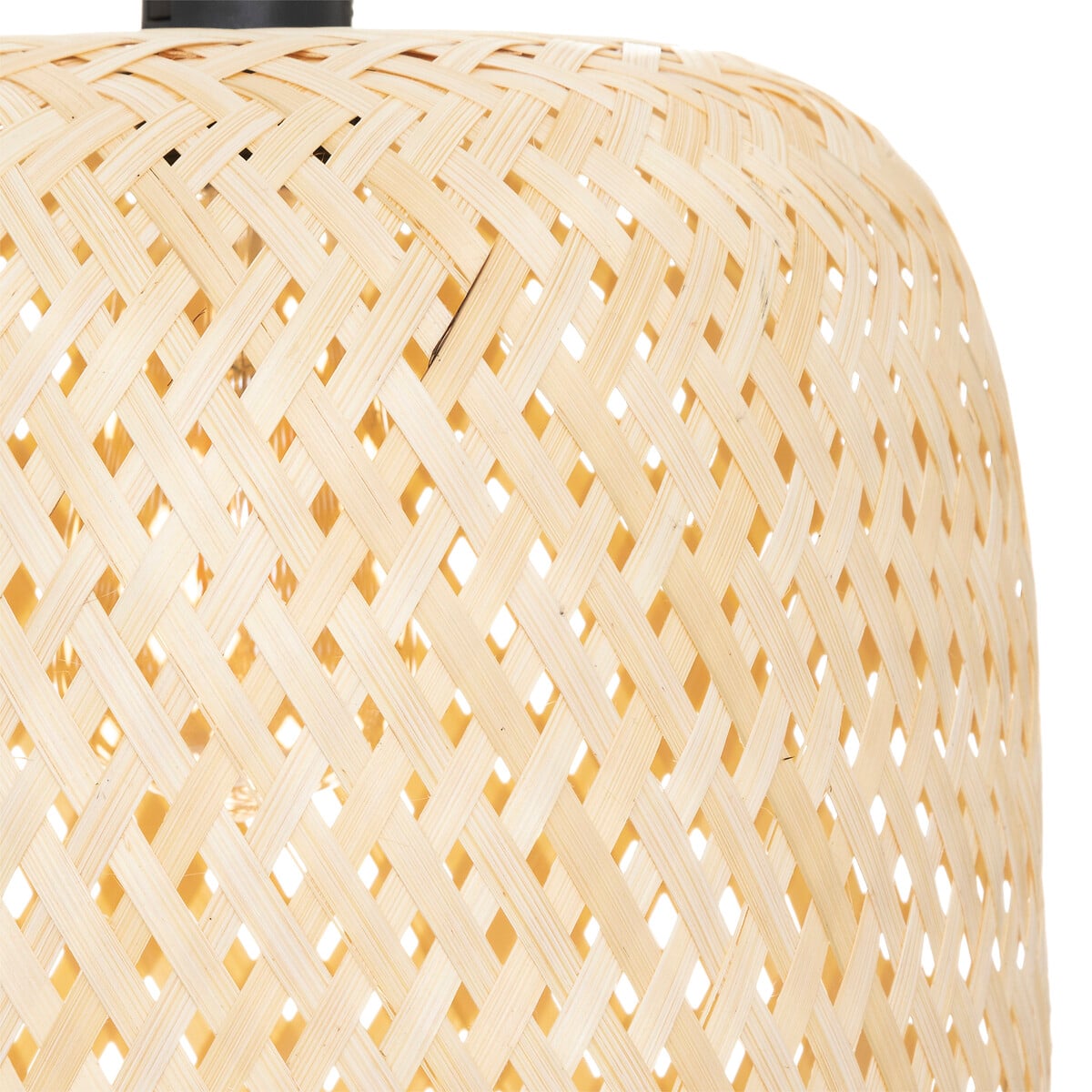 Candeeiro de teto ALI bege em bambu 28cm