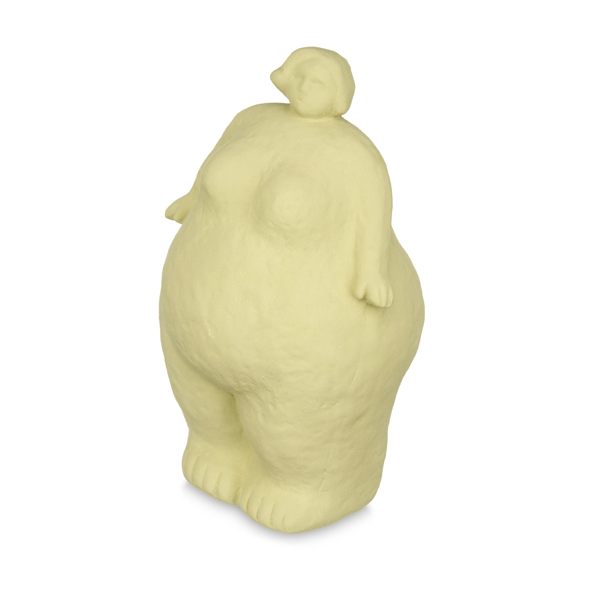 Est&aacute;tua figura de mulher em cer&acirc;mica verde 25cm