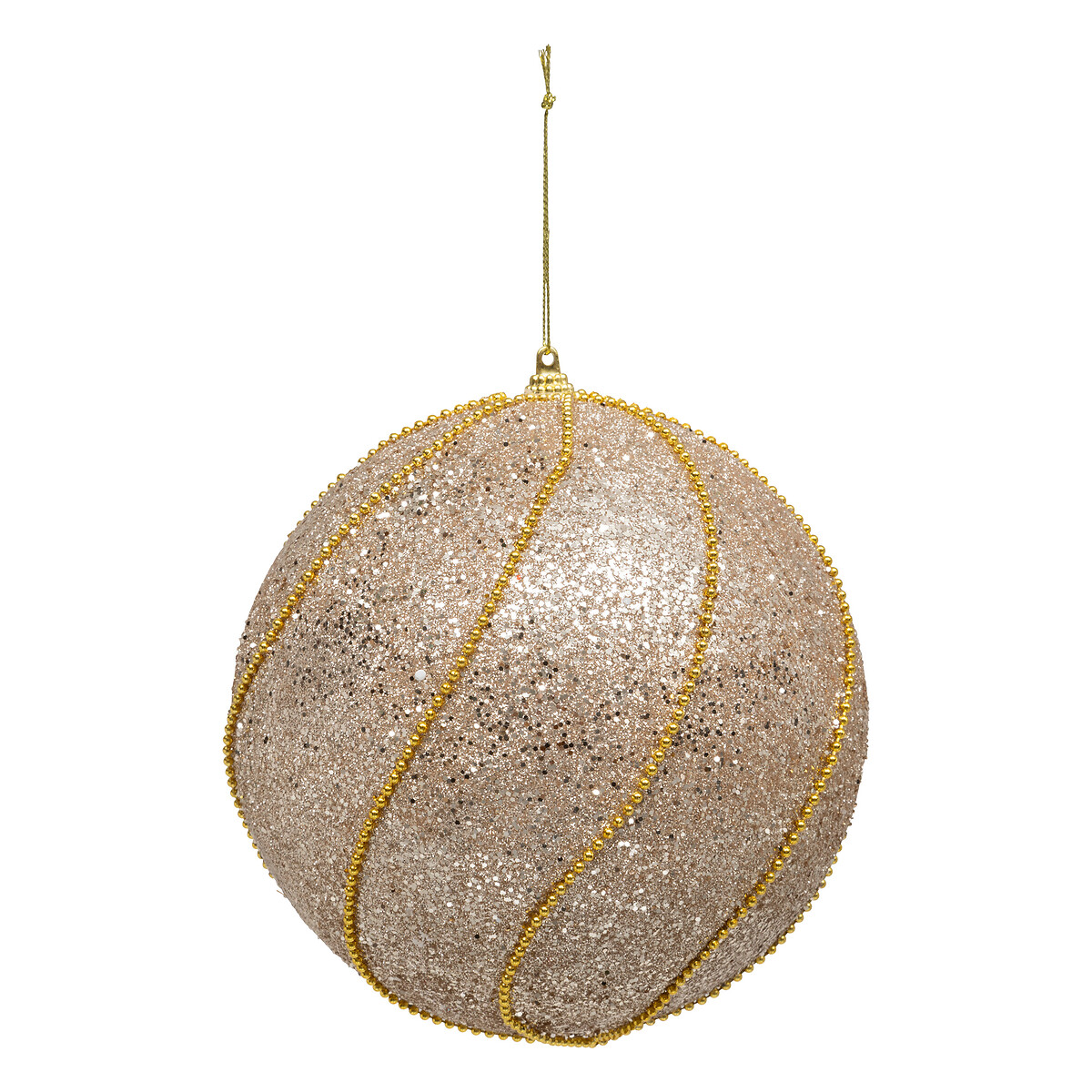 Bola maxi com purpurina dourada 15cm