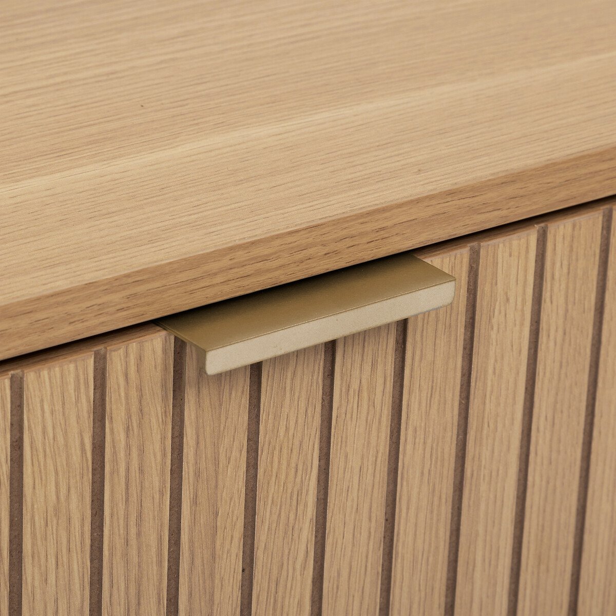 Mesa de cabeceira com 2 gavetas em mdf bege TASSO