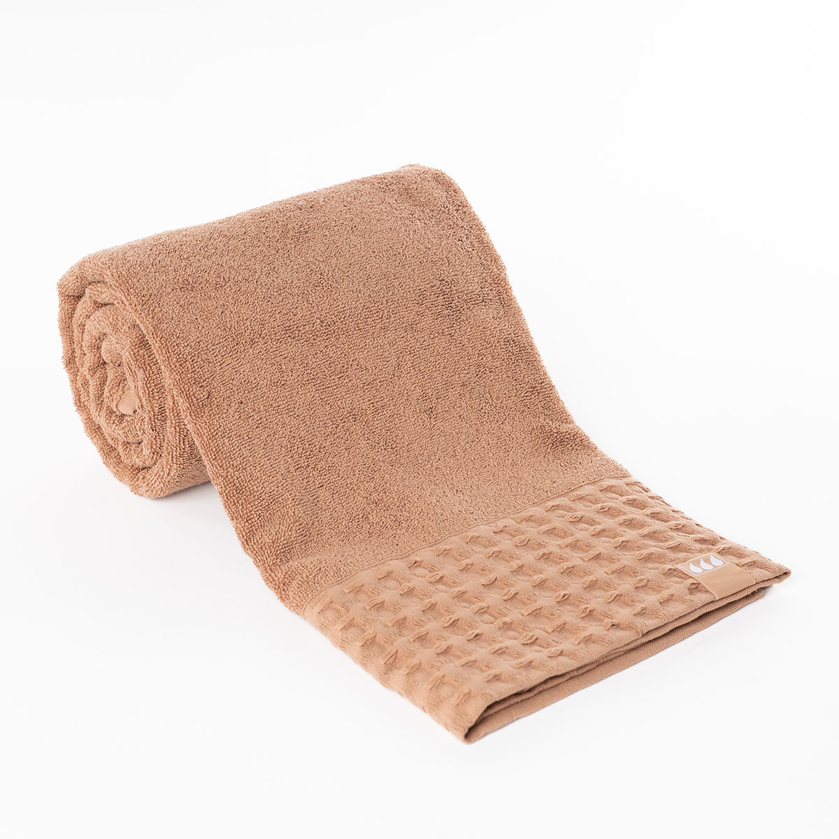 Toalha len&ccedil;ol de banho taupe 90x150cm