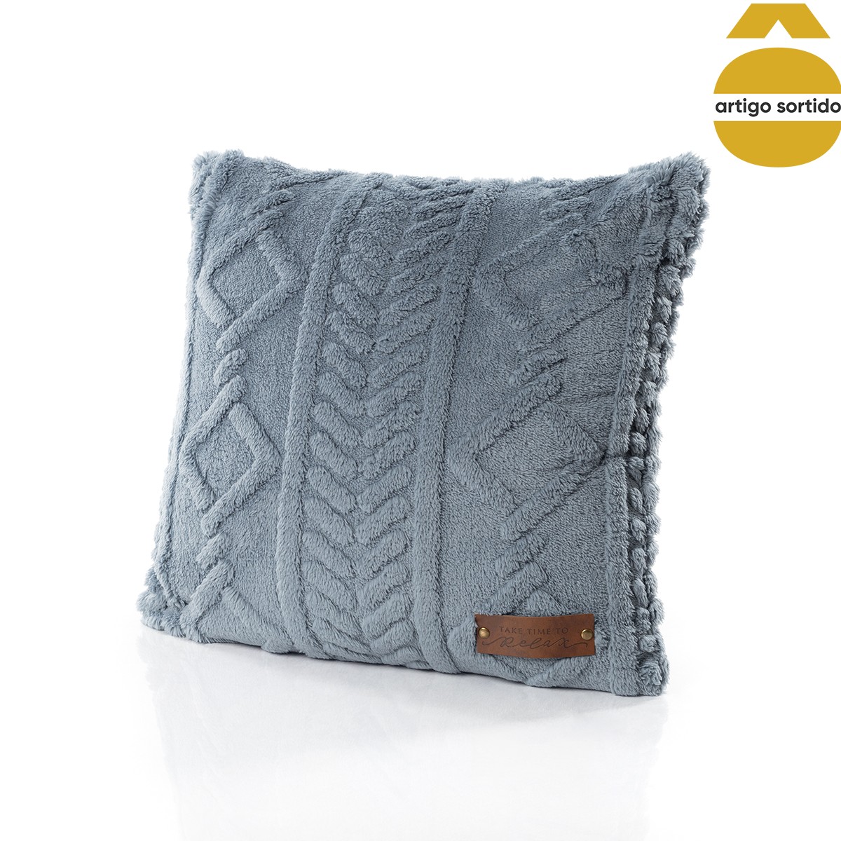 Almofada lagoon LITTLE COTTAGE com patch 40x40cm