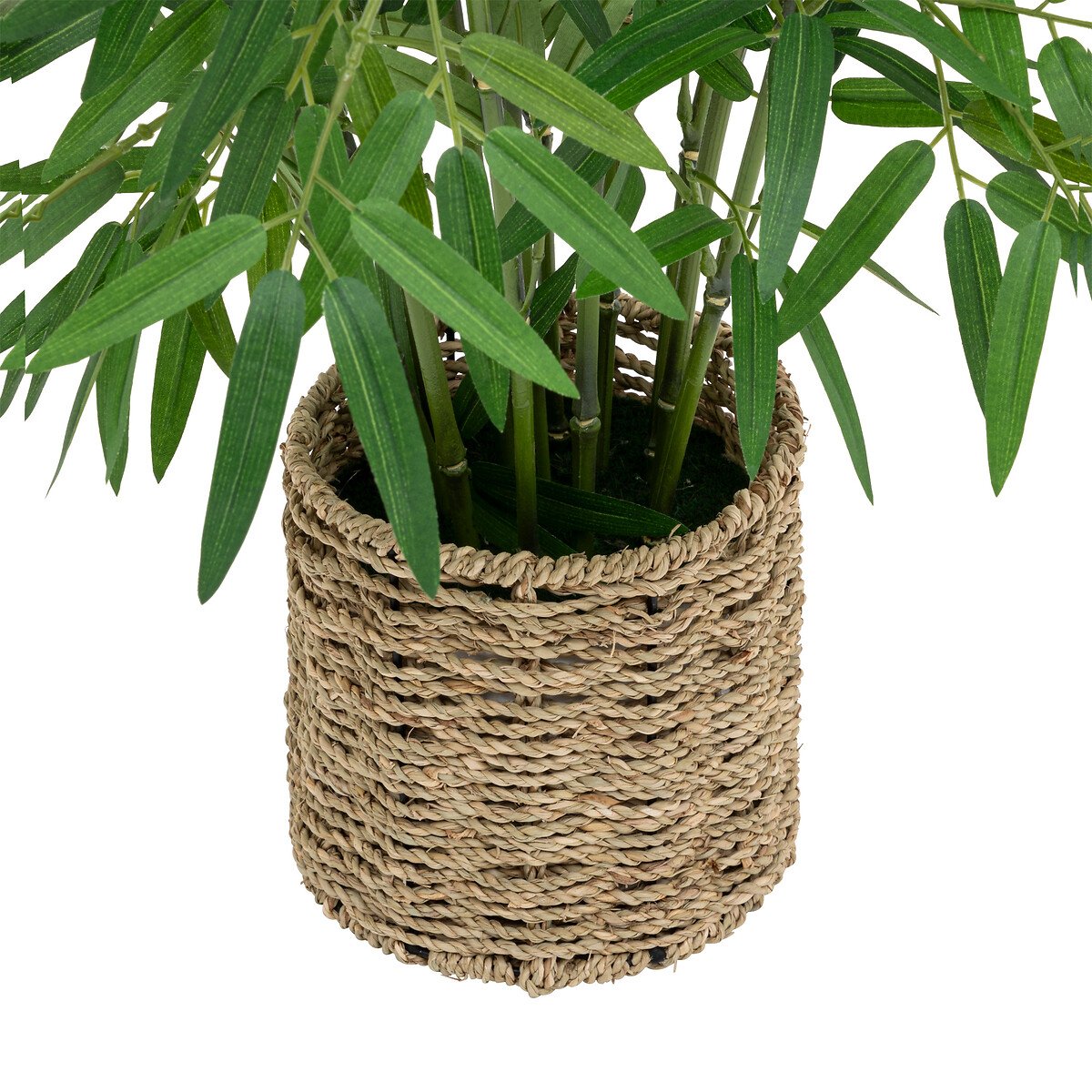 Vaso com planta bambu artificial verde 100cm,  Vaso com planta bambu artificial verde 100cm