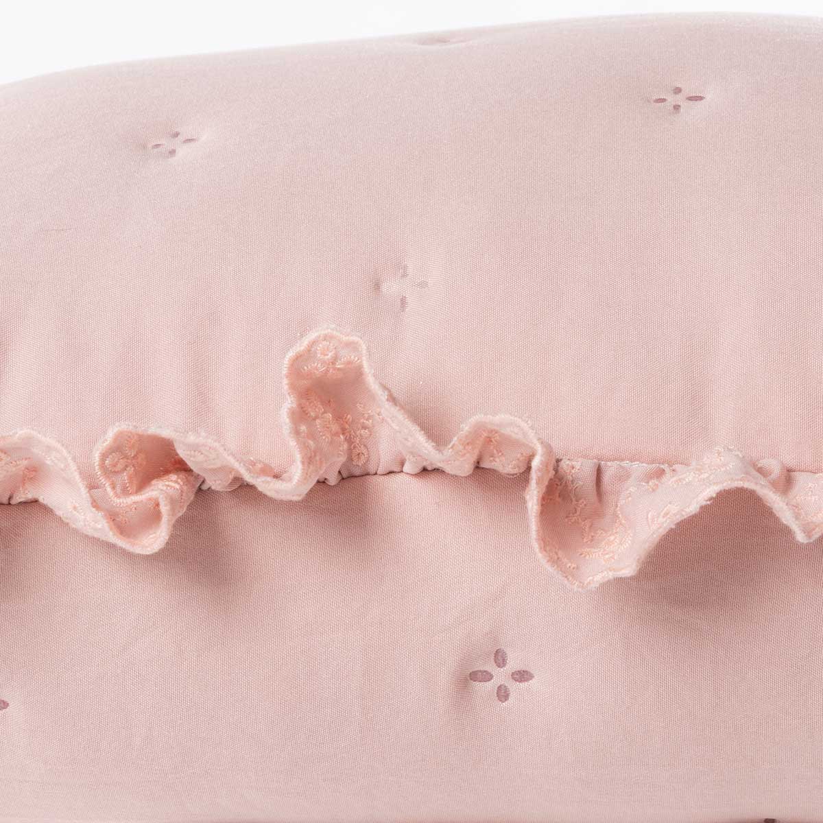 Almofada AMALFI rosa com renda 45x60cm