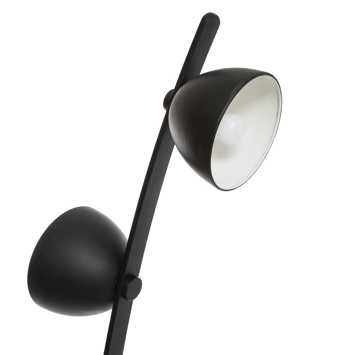 Candeeiro de p&eacute; COURBE preto em metal 147cm