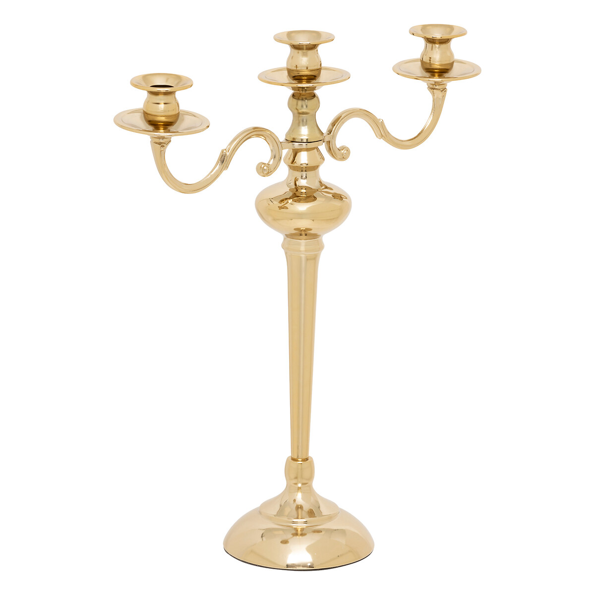 Casti&ccedil;al para 3 velas dourado 50cm