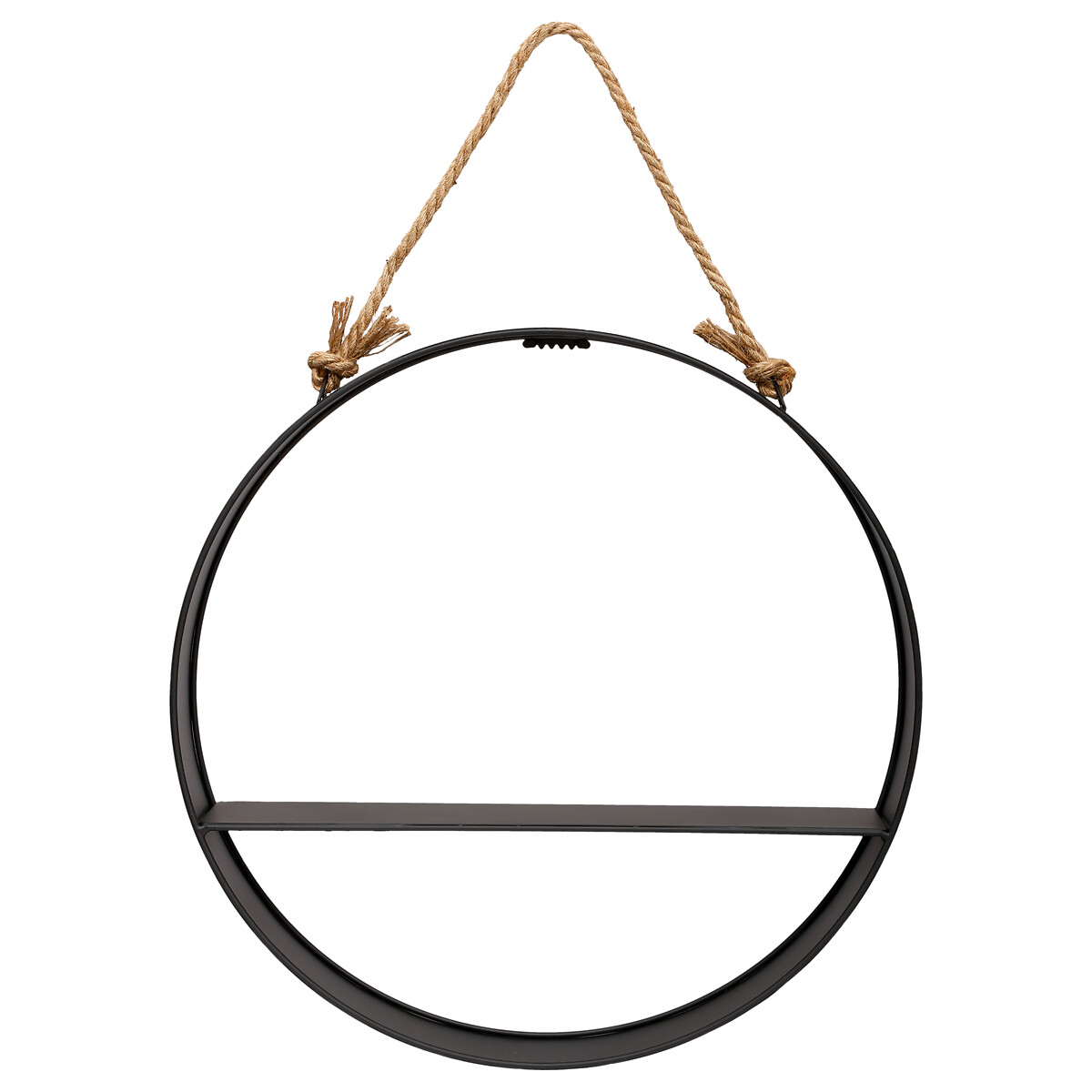 Prateleira redonda preta para pendurar em metal,  Prateleira redonda preta para pendurar em metal