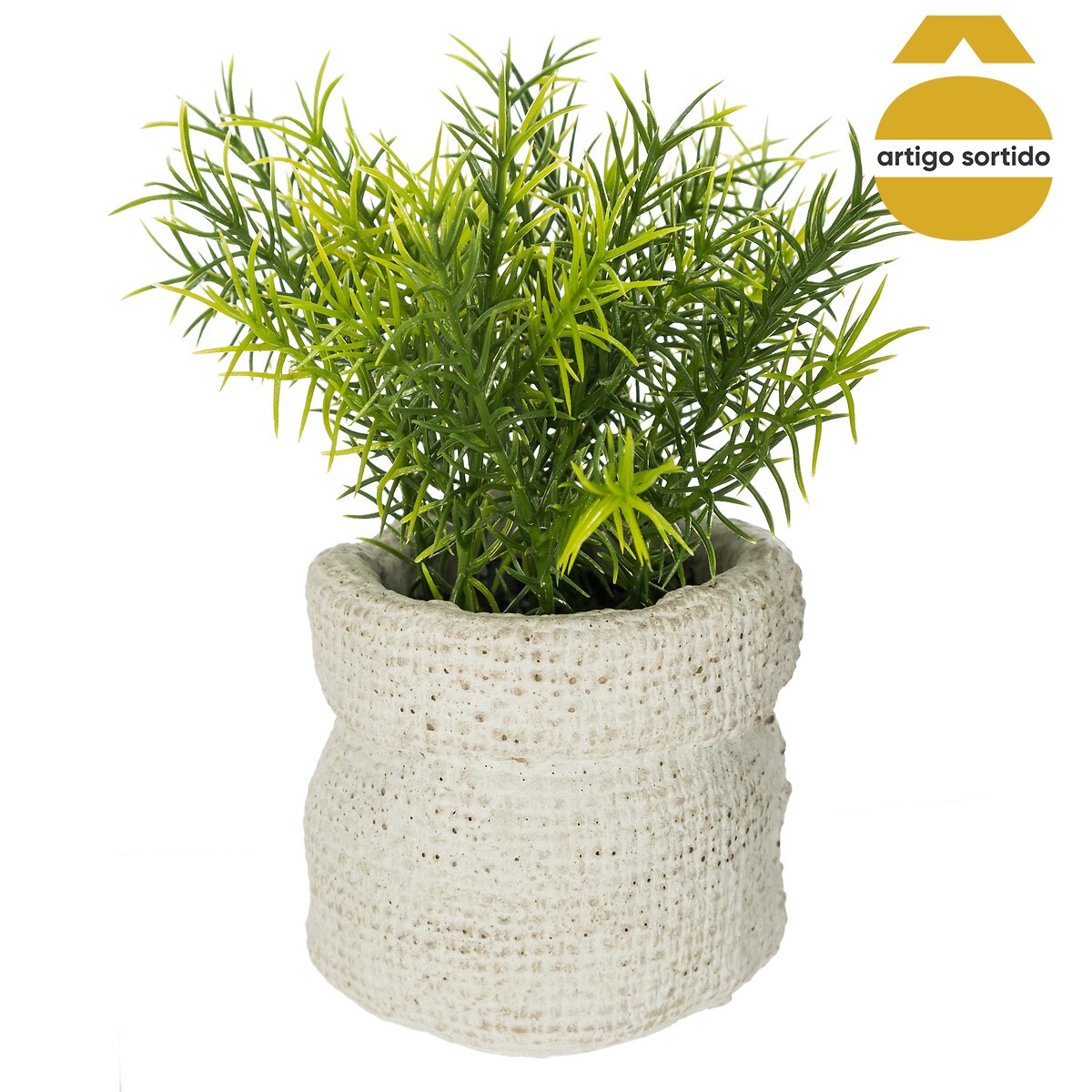 Vaso de cimento com planta 14cm