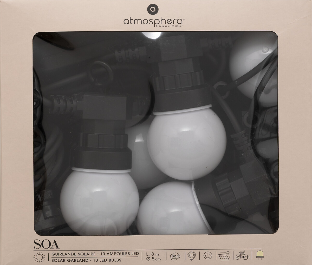 Conjunto de 10 L&acirc;mpadas Solares Led