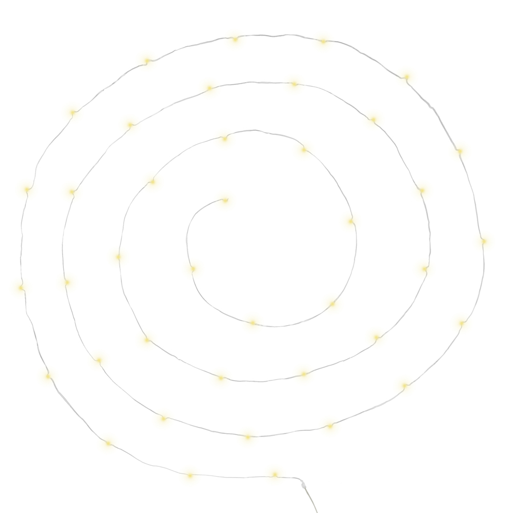 Grinalda Com 40 Microleds 3.95m Branco Ouro 