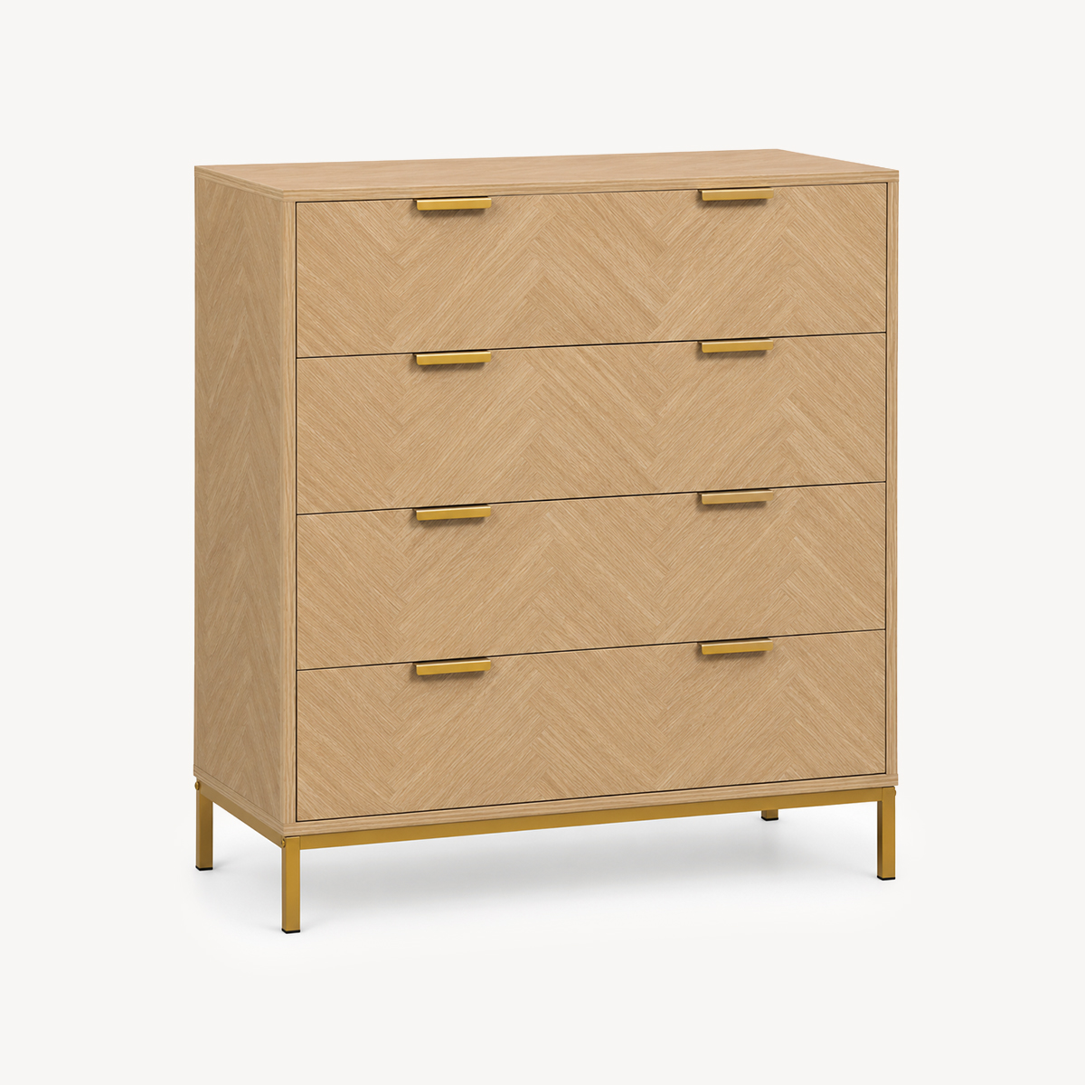 C&oacute;moda CHEVRON bege com 4 gavetas