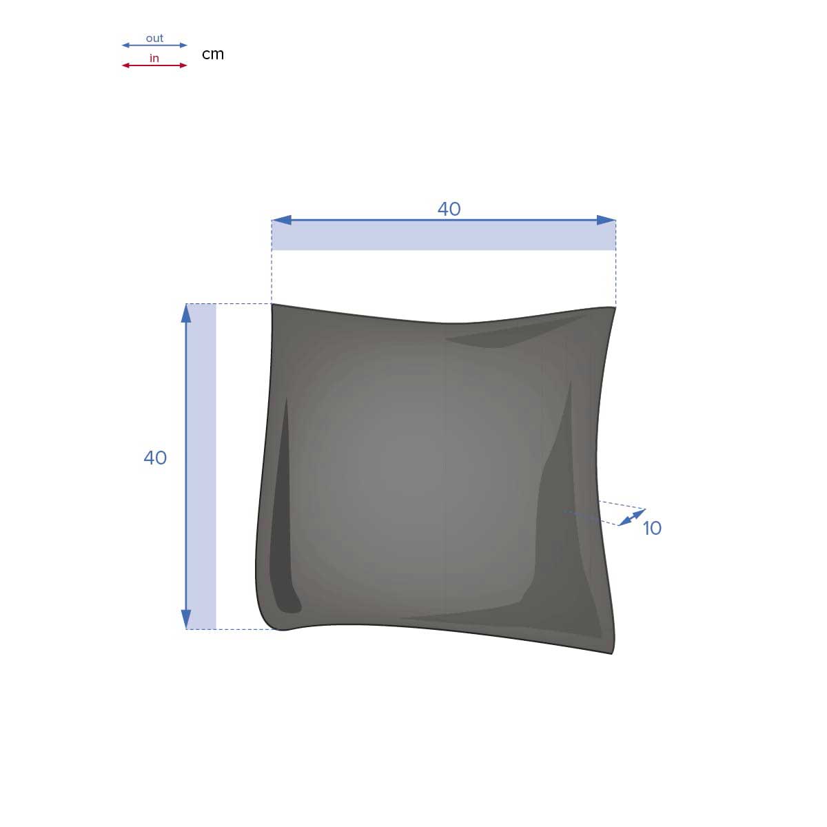 Almofada de exterior KORAI azul canard