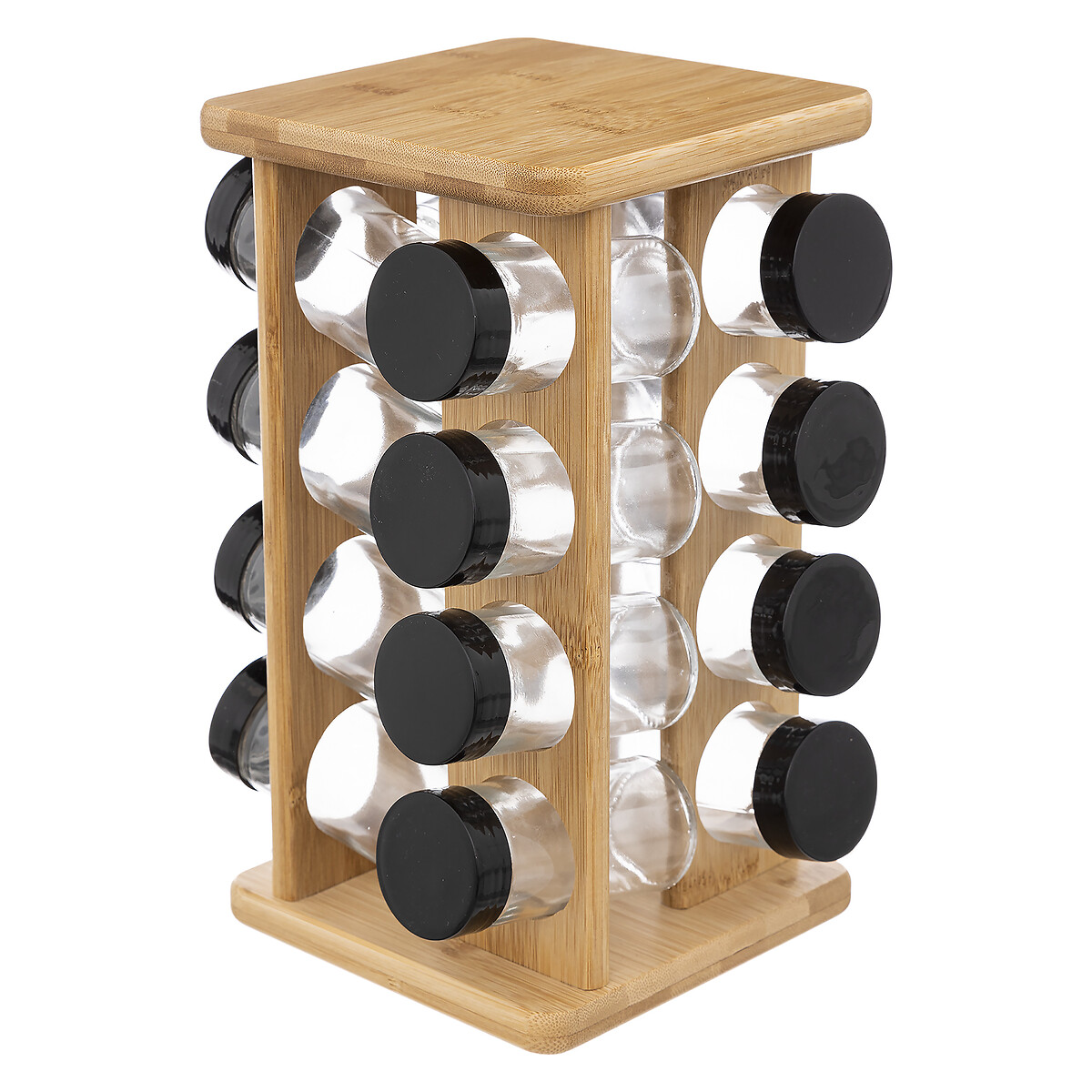 Conjunto de 16 frascos com suporte rotativo,  Conjunto de 16 frascos com suporte rotativo