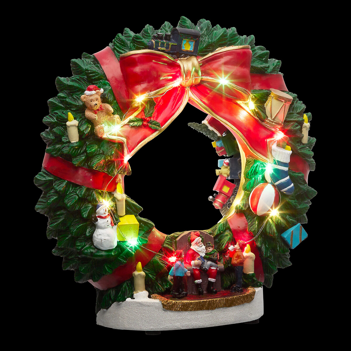 Aldeia Coroa De Natal Com Comboio