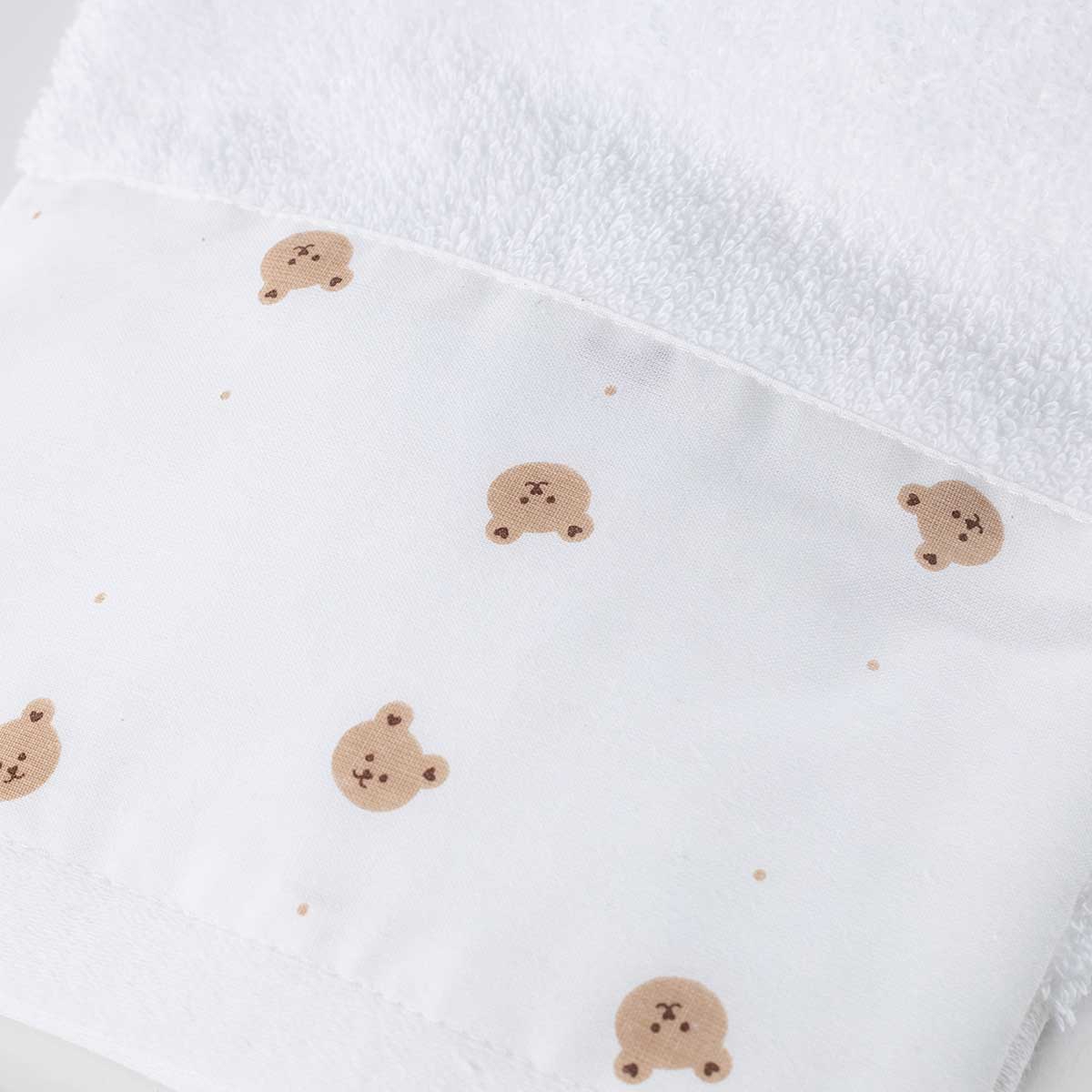 Toalha de m&atilde;os ursinhos 50x90cm