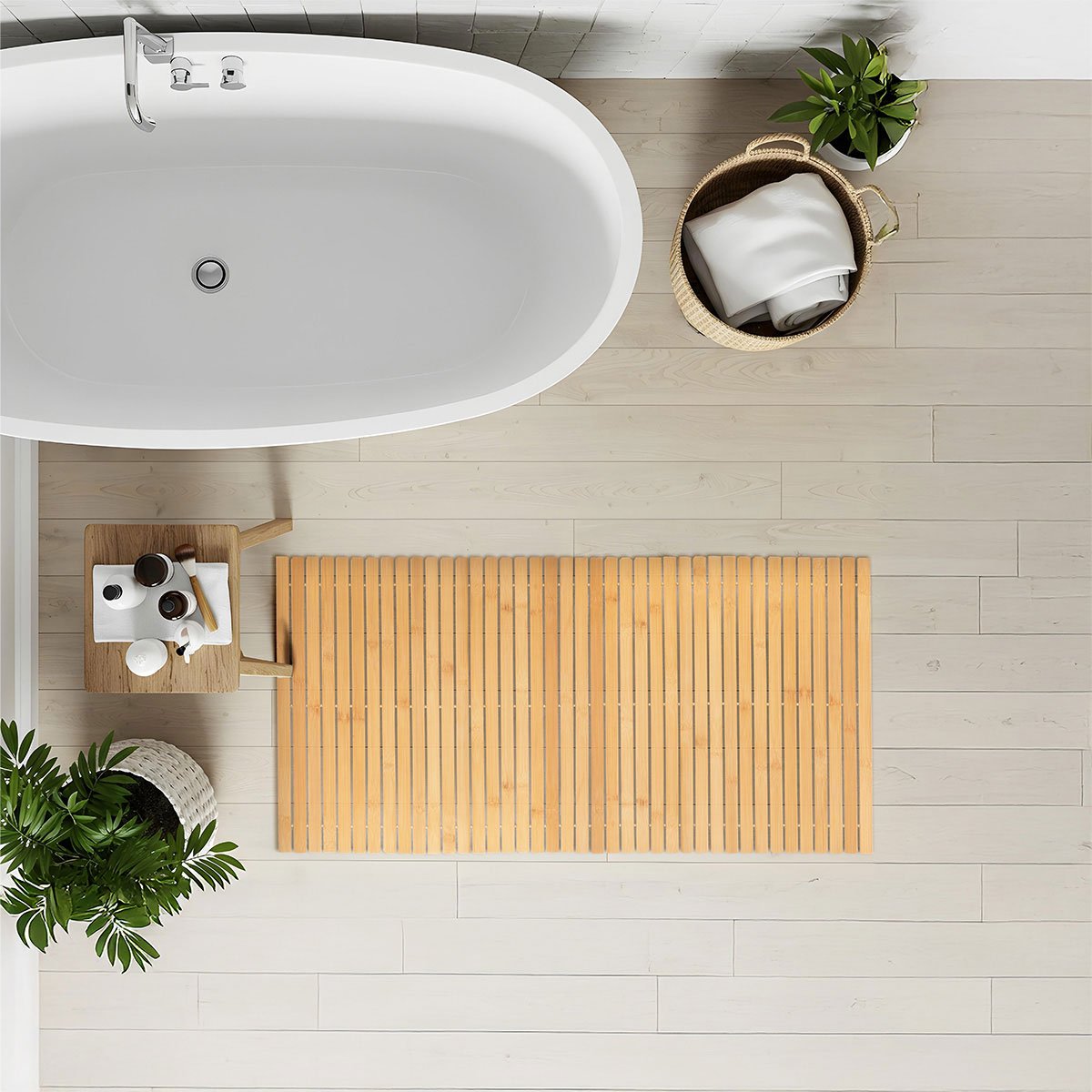 Tapete wc em bambu 50x100cm