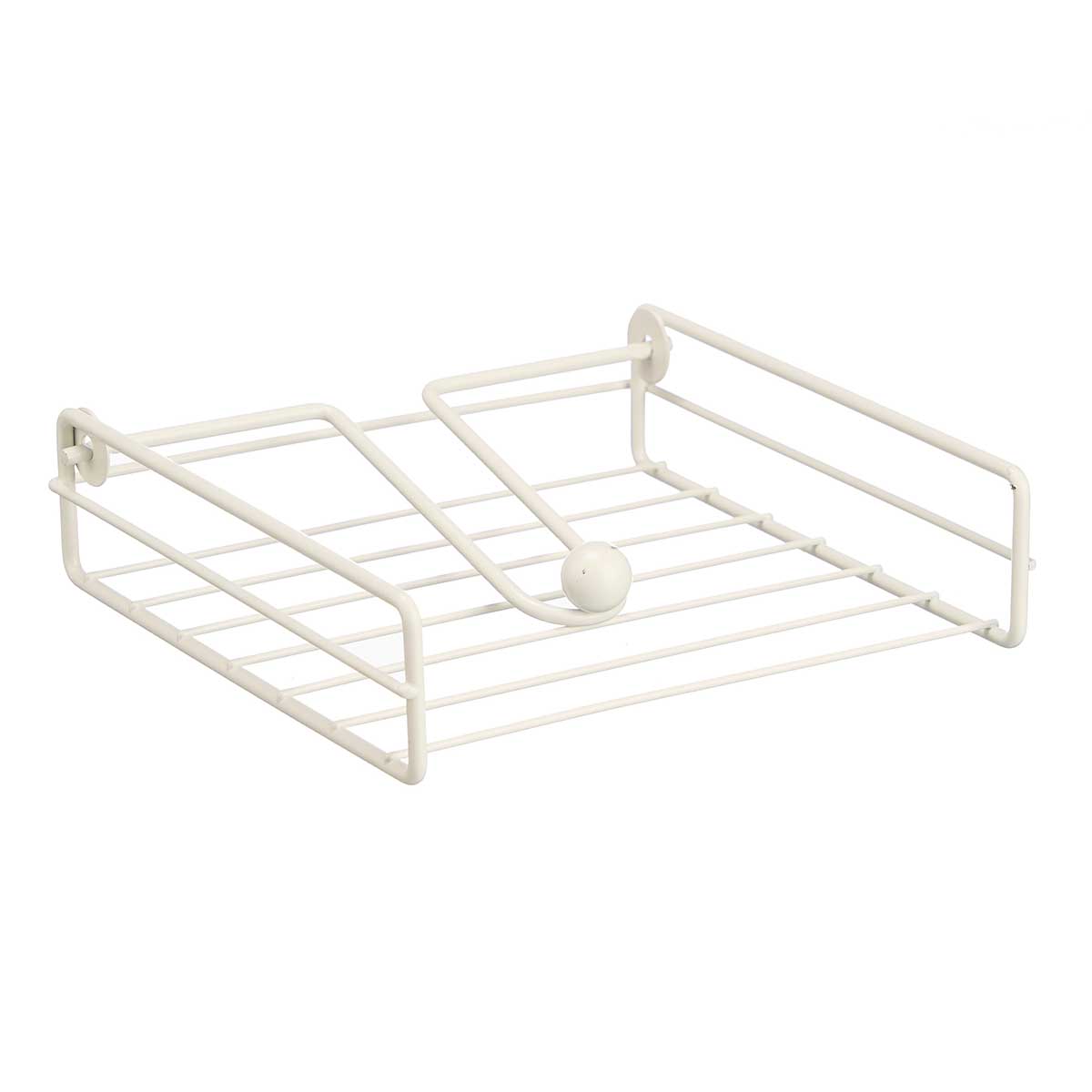 Porta guardanapos branco em metal 19x19x5cm