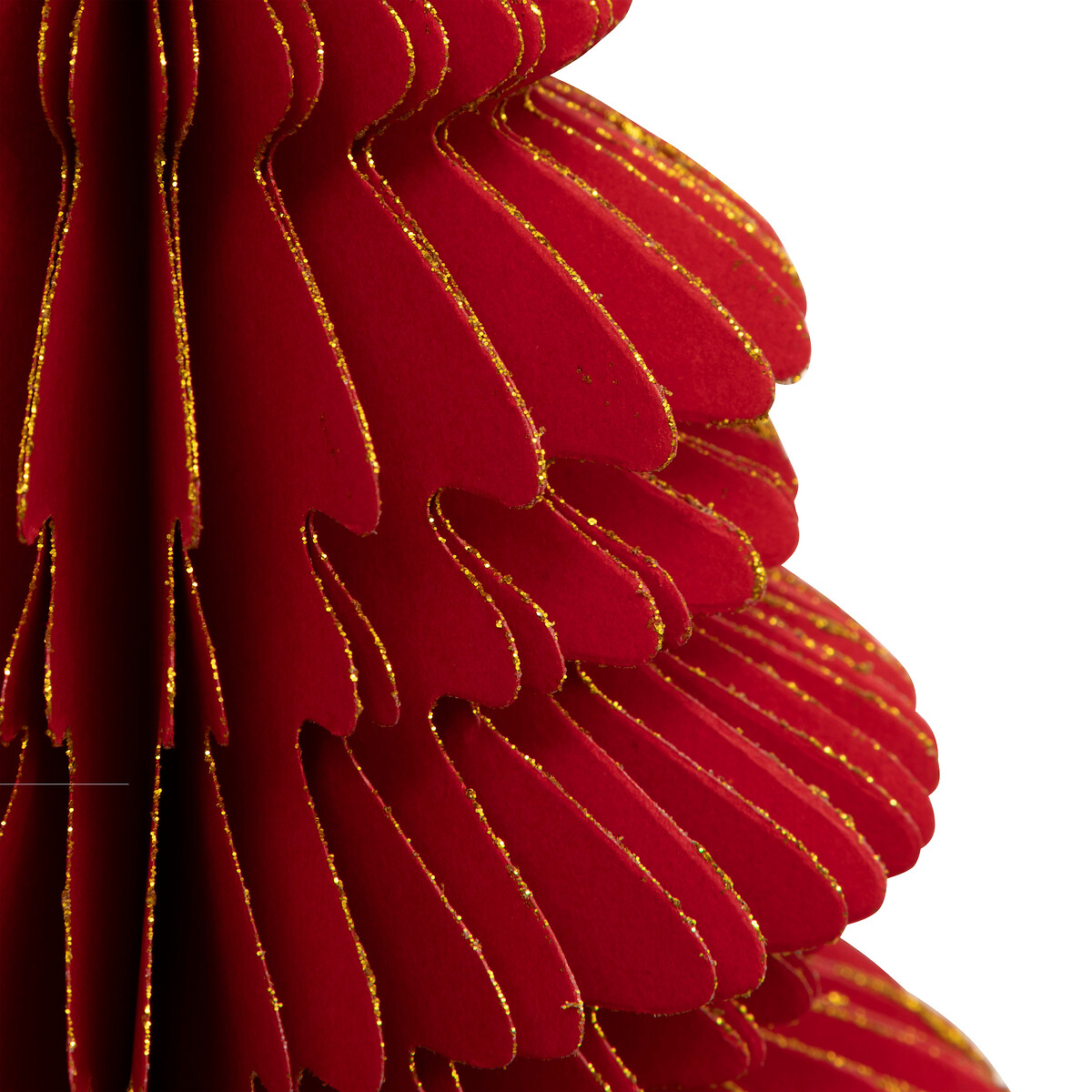 Árvore de natal origami vermelha 30cm