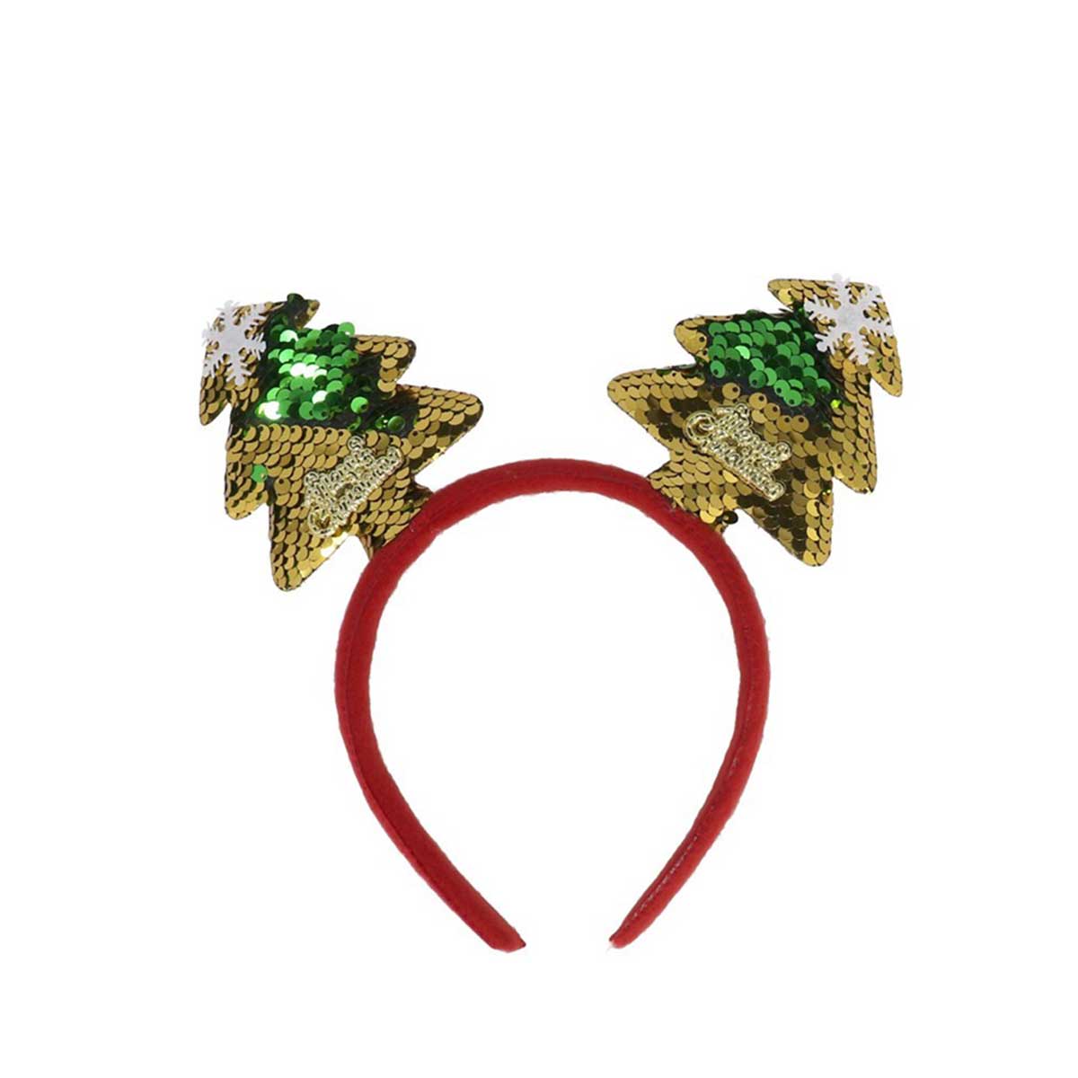 Bandolete com árvore de natal dourada