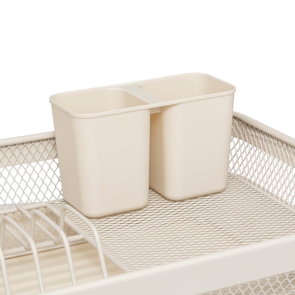 Escorredor 1 camada MAYAJ bege em metal