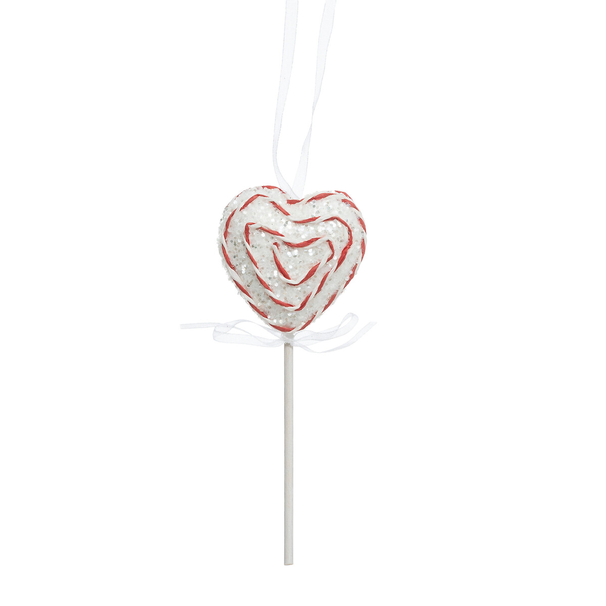 Conjunto de 2 pendurantes lollipop em forma de cora&ccedil;&atilde;o 11cm