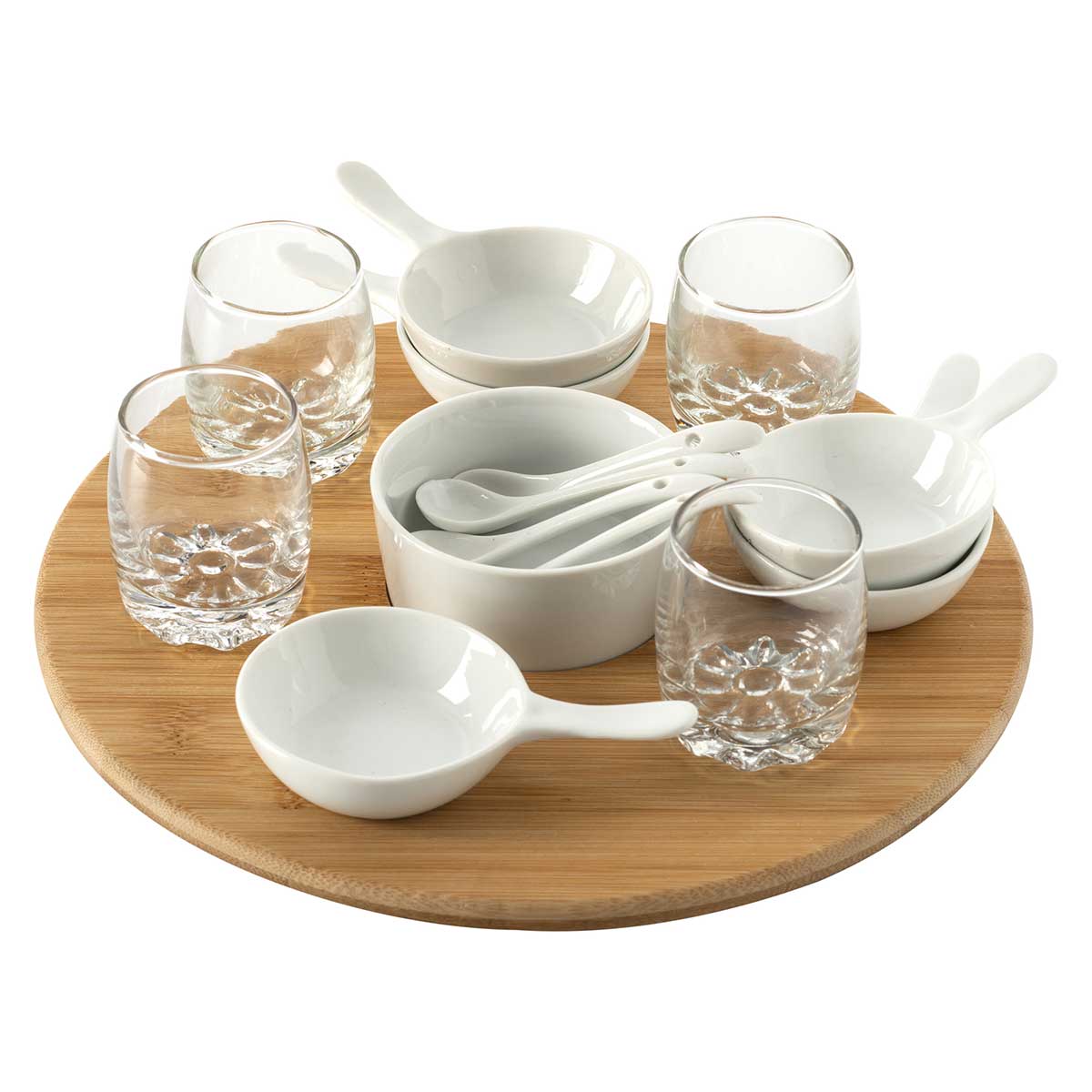 Conjunto de 14 pe&ccedil;as para aperitivos