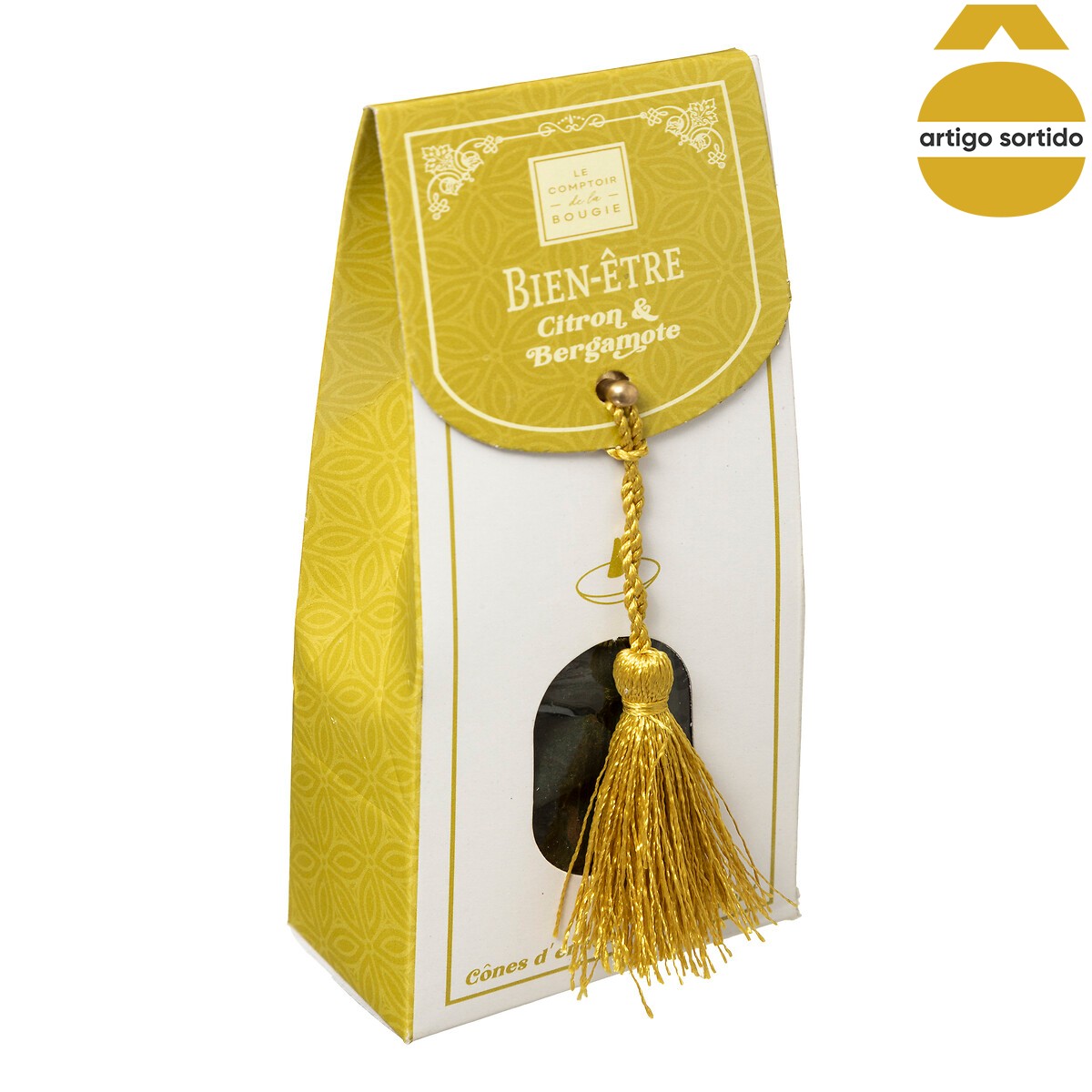 Conjunto de 30 cones de incenso com queimador em cer&acirc;mica