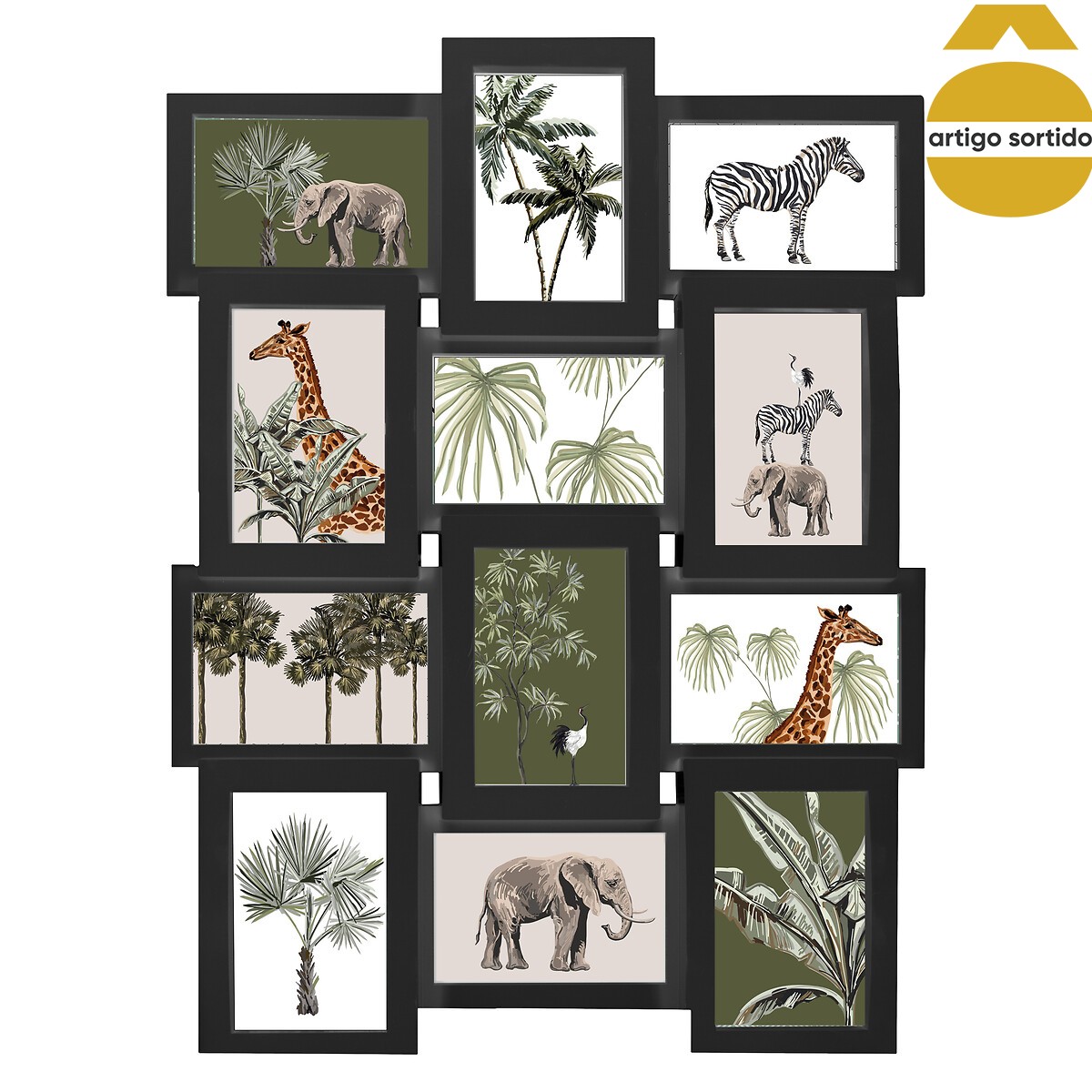 Multimoldura para 12 fotos