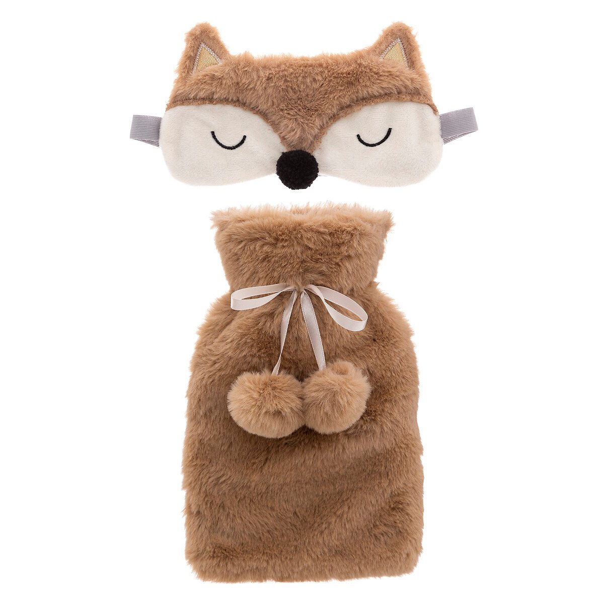 Botija De Água Quente Raposa Com Tapa Olhos