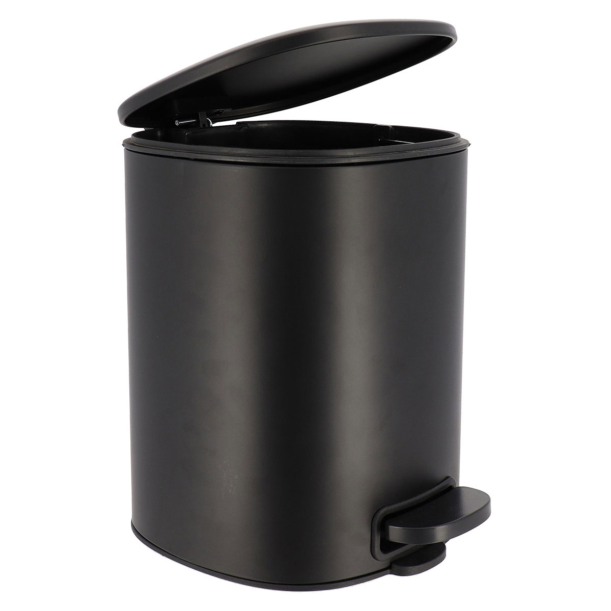 Balde wc com pedal e soft close preto 5l