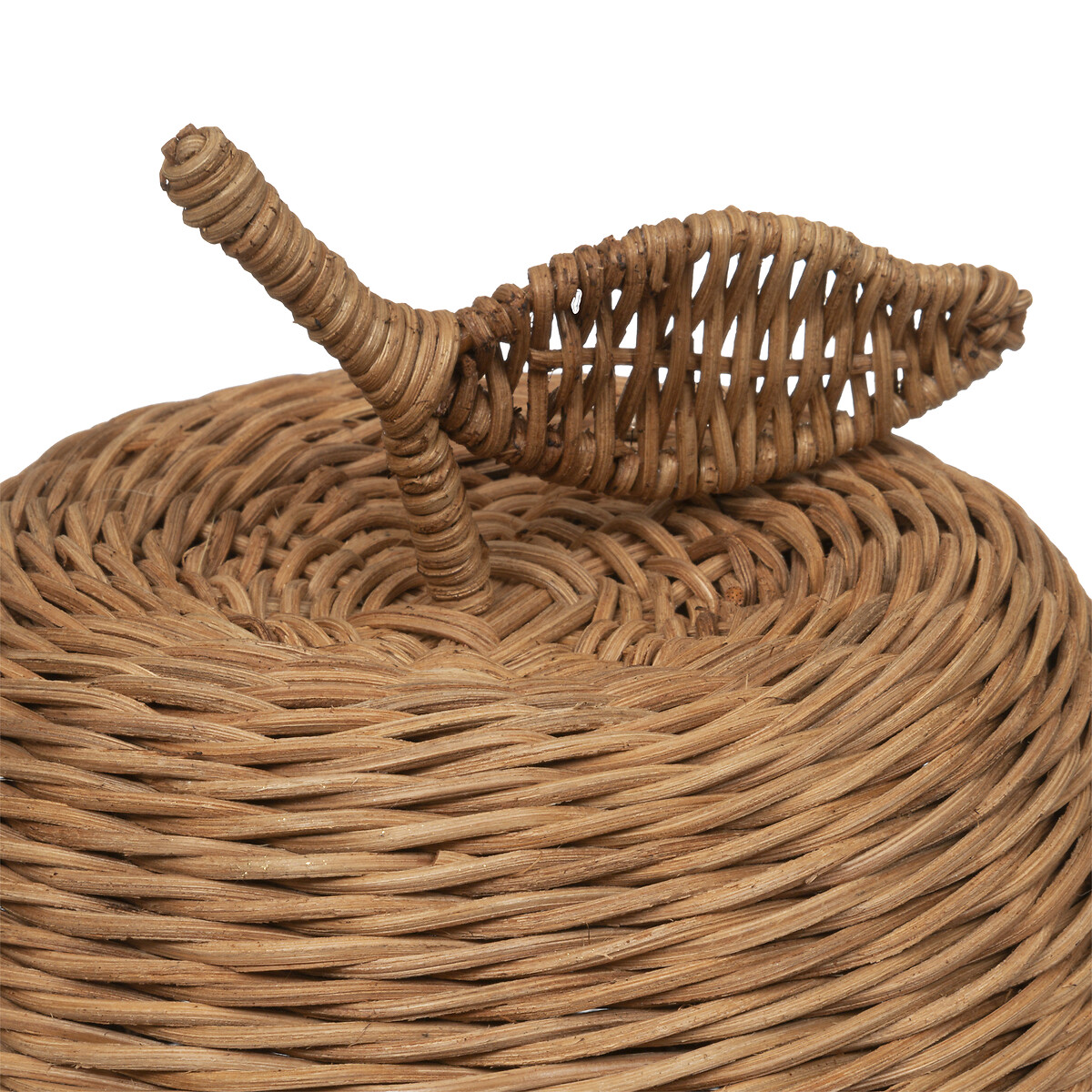 Maçã decorativa CARAVANE bege em rattan,  Maçã decorativa CARAVANE bege em rattan
