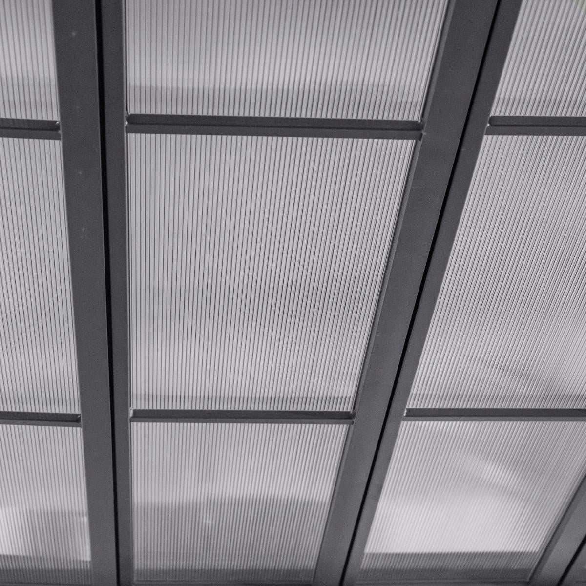 P&eacute;rgola BELIZE LATTES cinza graphite 3x3,8m