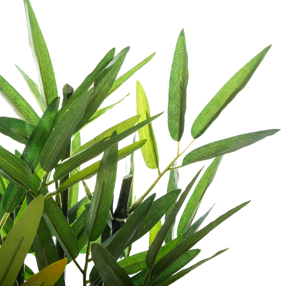 Vaso com planta de bambu artificial