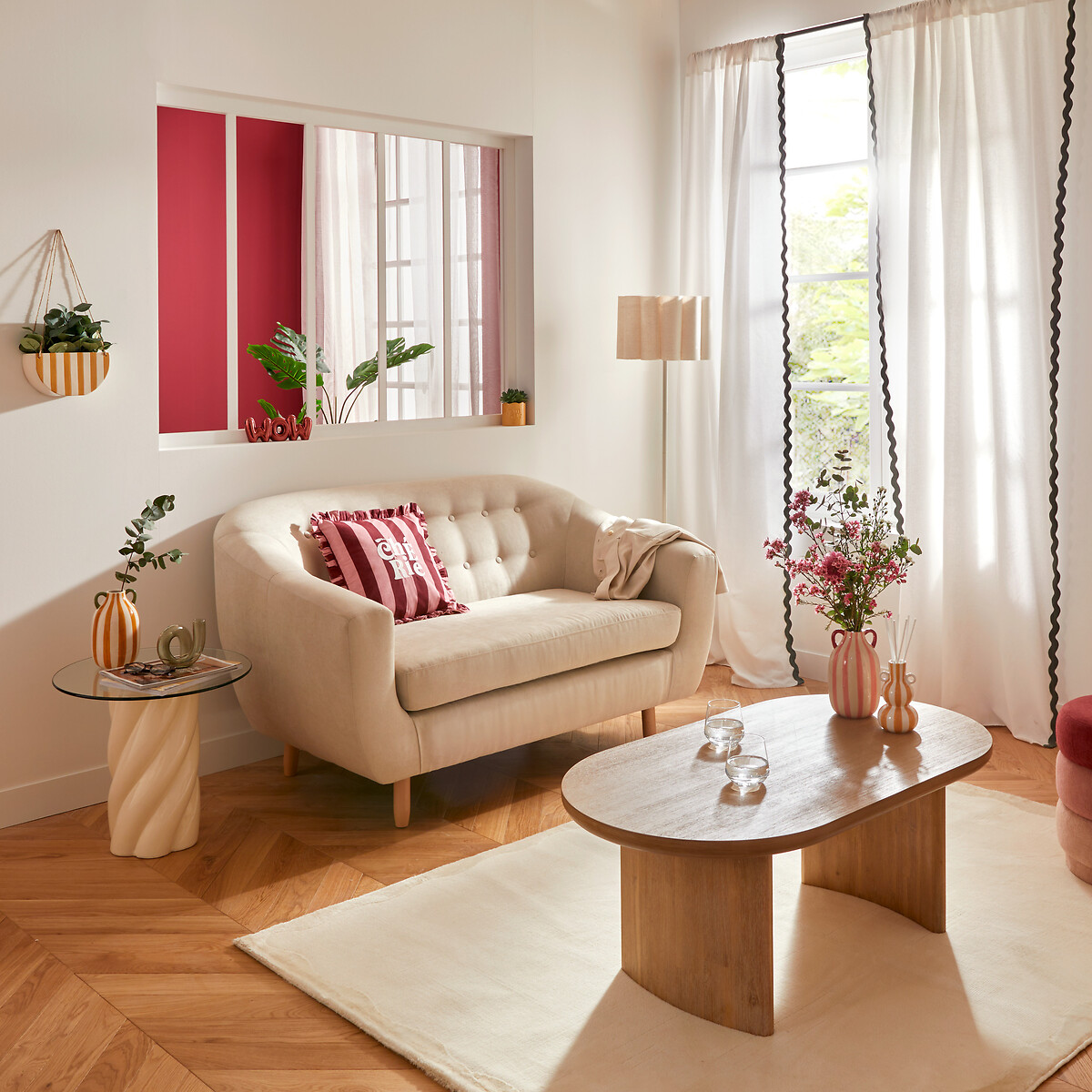 Almofada CHERRY vermelha e rosa