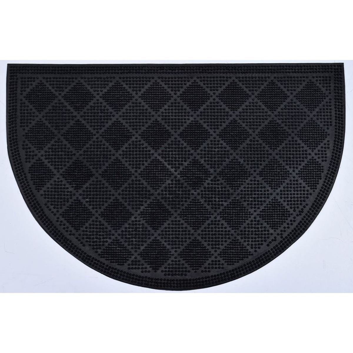 Tapete de entrada meia lua preto