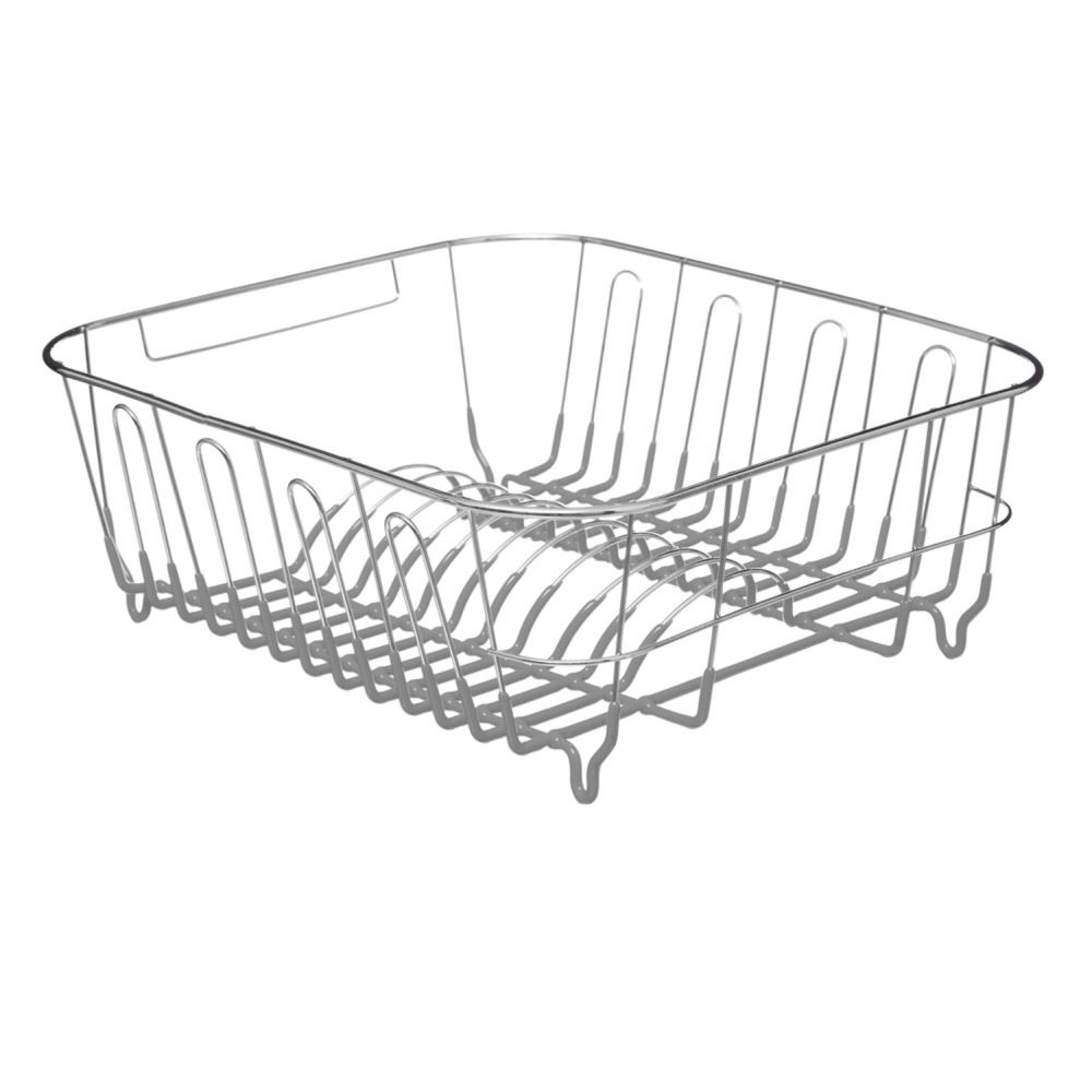 Escorredor de loi&ccedil;a em metal com suporte para talheres