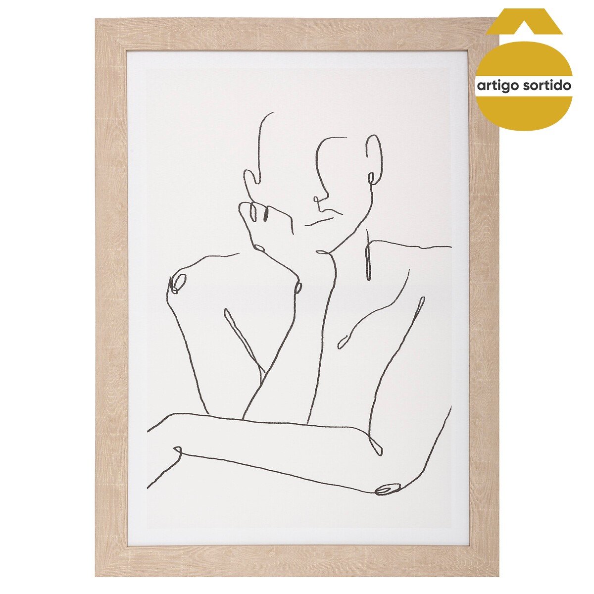 Quadro decorativo faces 70x50cm