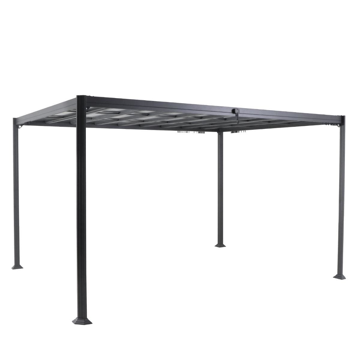 P&eacute;rgola BELIZE LATTES cinza graphite 3x3,8m