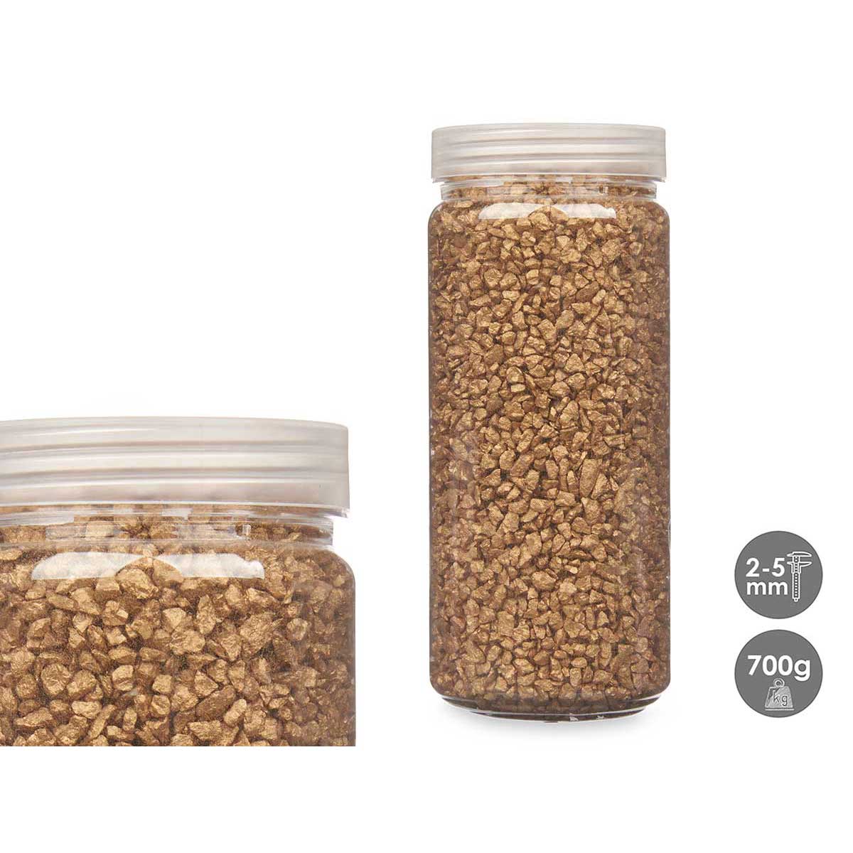 Pedras decorativas douradas 2-5mm