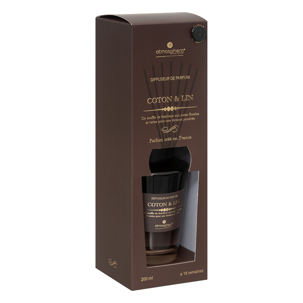 Ambientador em frasco de vidro 200 ml,  Ambientador em frasco de vidro 200 ml