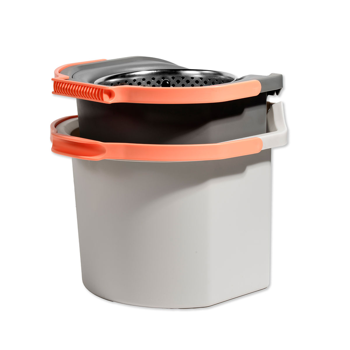 Sistema balde duplo com pedal e esfregona girat&oacute;ria 28l